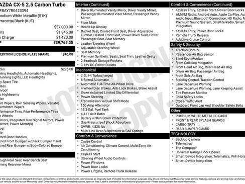 Used 2024 MAZDA CX-5 Carbon Edition image 45