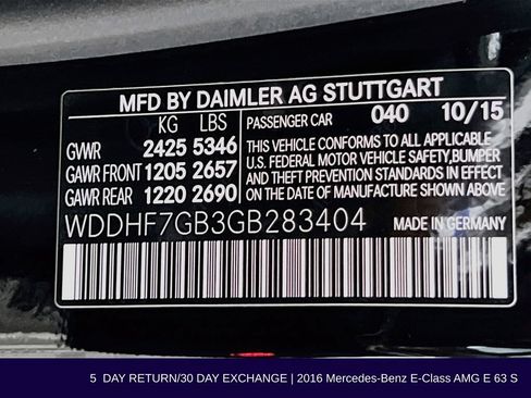 Used 2016 Mercedes-Benz E 63 AMG S-Model image 37