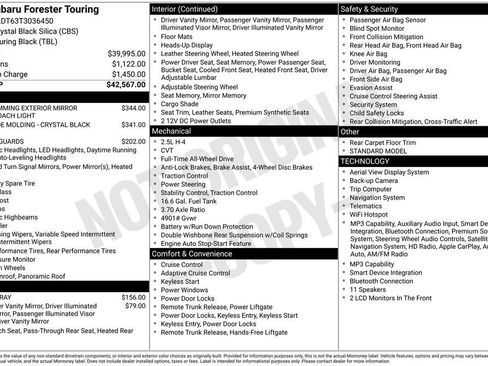 Certified 2026 Subaru Forester Touring AWD/4WD image 8