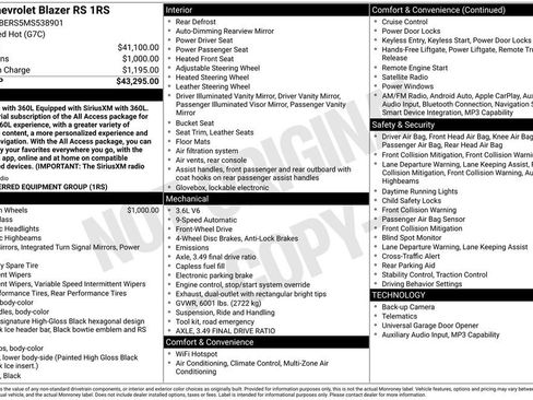 Used 2021 Chevrolet Blazer RS FWD image 2