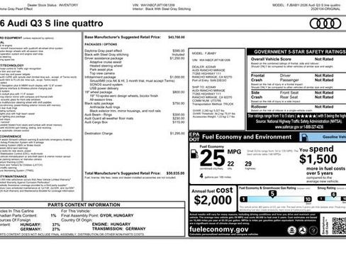 New 2026 Audi Q3 quattro 2.0T AWD/4WD image 40