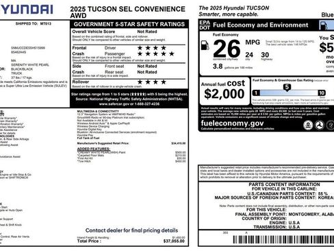 Certified 2025 Hyundai Tucson SEL image 25