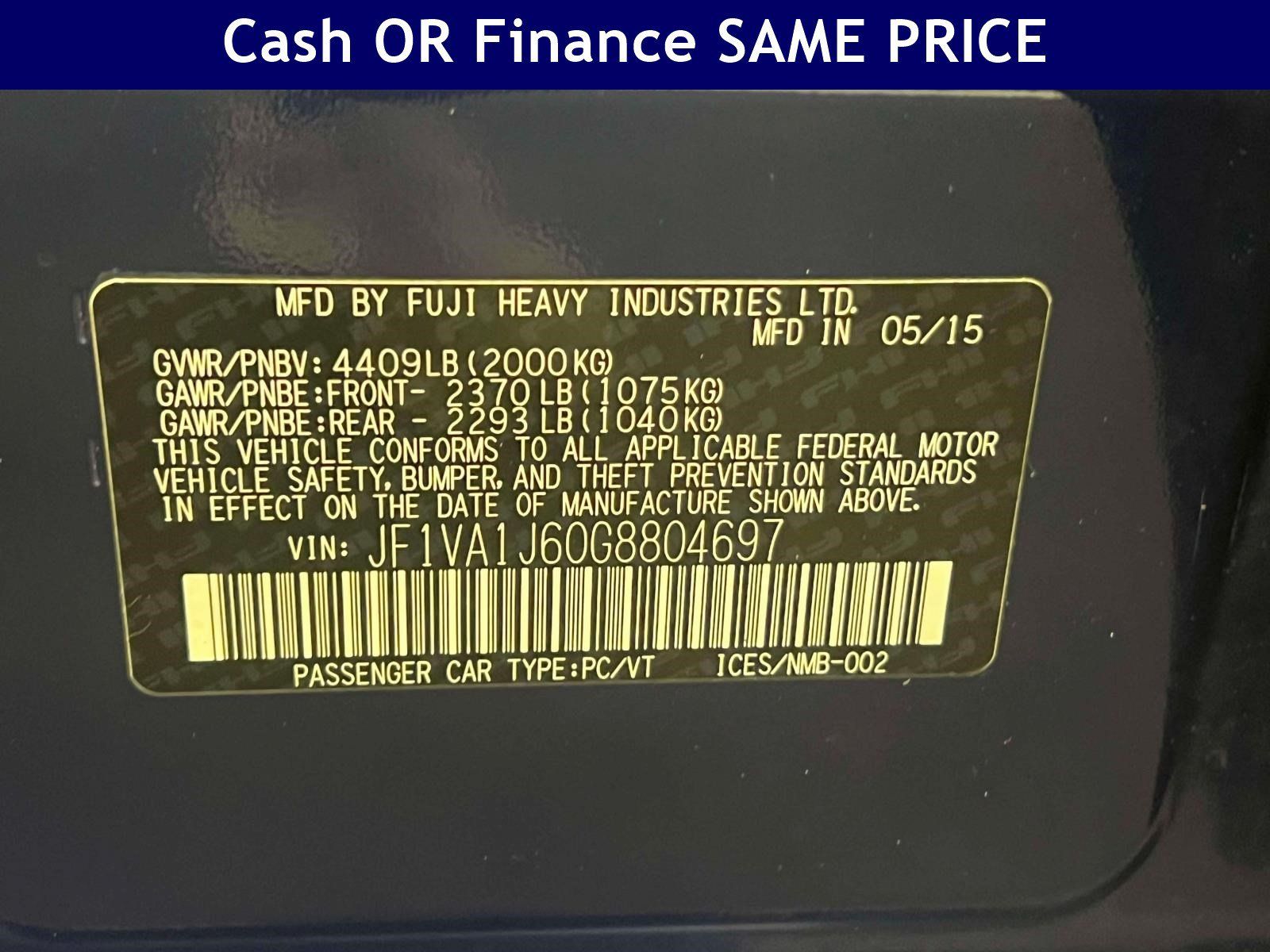 Used 2016 Subaru WRX Limited AWD/4WD image 18