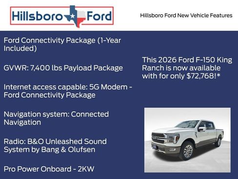 New 2026 Ford F150 King Ranch w/ Equipment Group 601A High AWD/4WD image 14
