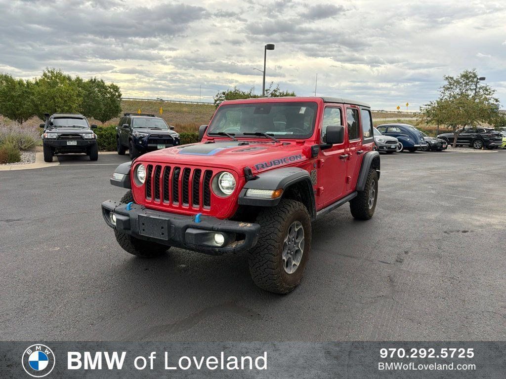 Used 2021 Jeep Wrangler Unlimited Rubicon 4xe w/ Steel Bumper Group AWD/4WD image 1