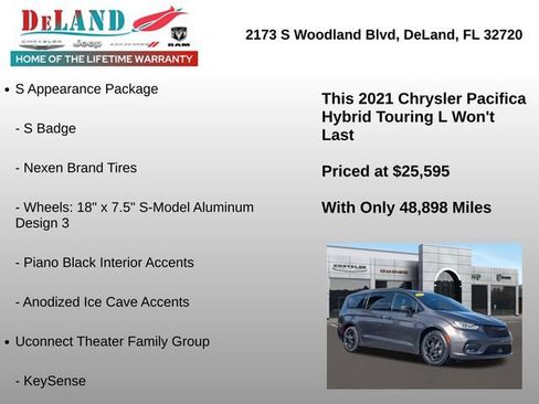 Used 2021 Chrysler Pacifica Touring-L w/ Uconnect Theater Family Group image 12