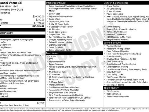 Used 2025 Hyundai Venue SE FWD image 23