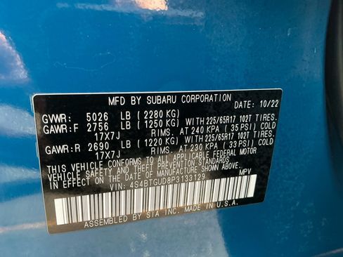 Certified 2023 Subaru Outback Wilderness AWD/4WD image 16