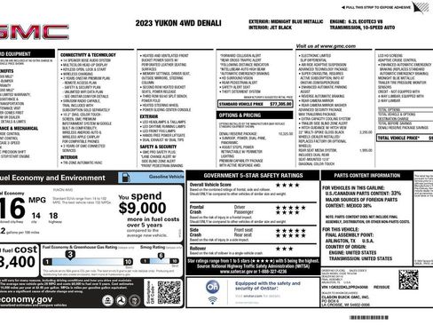 Used 2023 GMC Yukon Denali w/ Denali Reserve Package AWD/4WD image 3