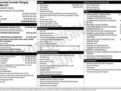 Used 2023 Chevrolet Corvette Stingray Preferred Conv w/ Z51 Performance Package RWD image 37