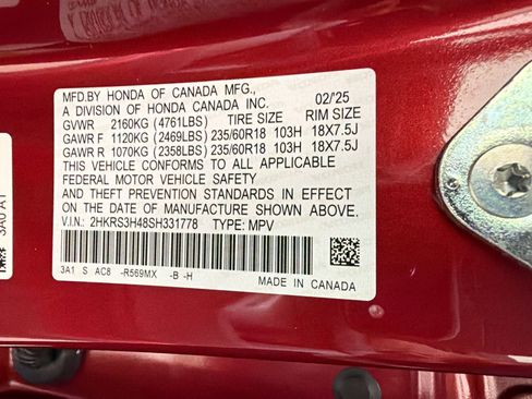 Certified 2025 Honda CR-V EX image 22