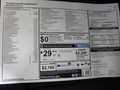 Certified 2026 BMW X3 xDrive30 w/ Convenience Package image 20