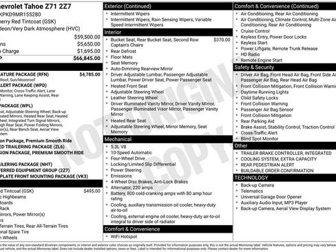 Used 2021 Chevrolet Tahoe Z71 w/ Z71 Signature Package image 42