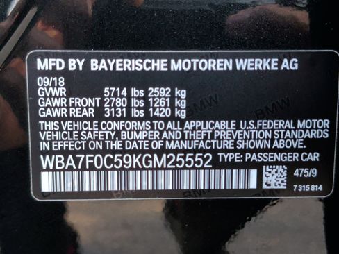 Used 2019 BMW 750i w/ M Sport Package image 41