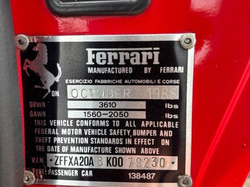 Used 1989 Ferrari 328 GTS RWD image 26
