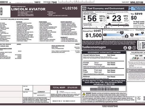 Used 2021 Lincoln Aviator Grand Touring w/ Elements Package Plus AWD/4WD image 18