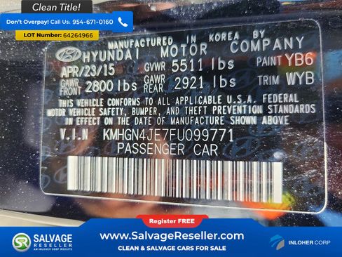 Used 2015 Hyundai Genesis 3.8 w/ Option Group 02 AWD/4WD image 16