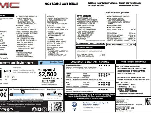 Used 2023 GMC Acadia Denali w/ Denali Ultimate Package AWD/4WD image 38