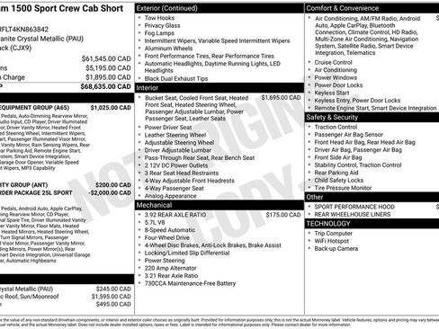 Used 2019 RAM 1500 Sport w/ Level 2 Equipment Group AWD/4WD image 33