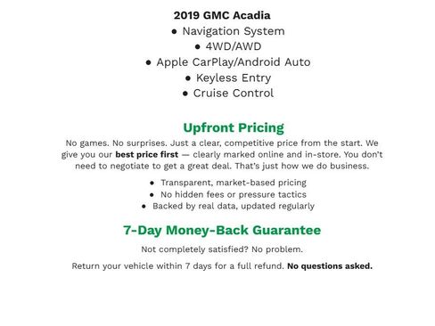 Certified 2019 GMC Acadia SLT AWD/4WD image 2