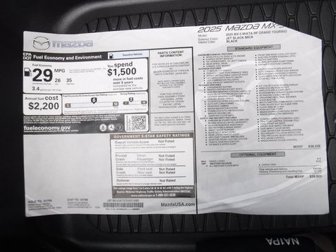 Used 2025 MAZDA MX-5 Miata RF Grand Touring w/ Weather Package image 48