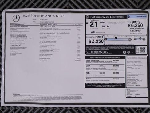 New 2026 Mercedes-Benz AMG GT 43 image 9