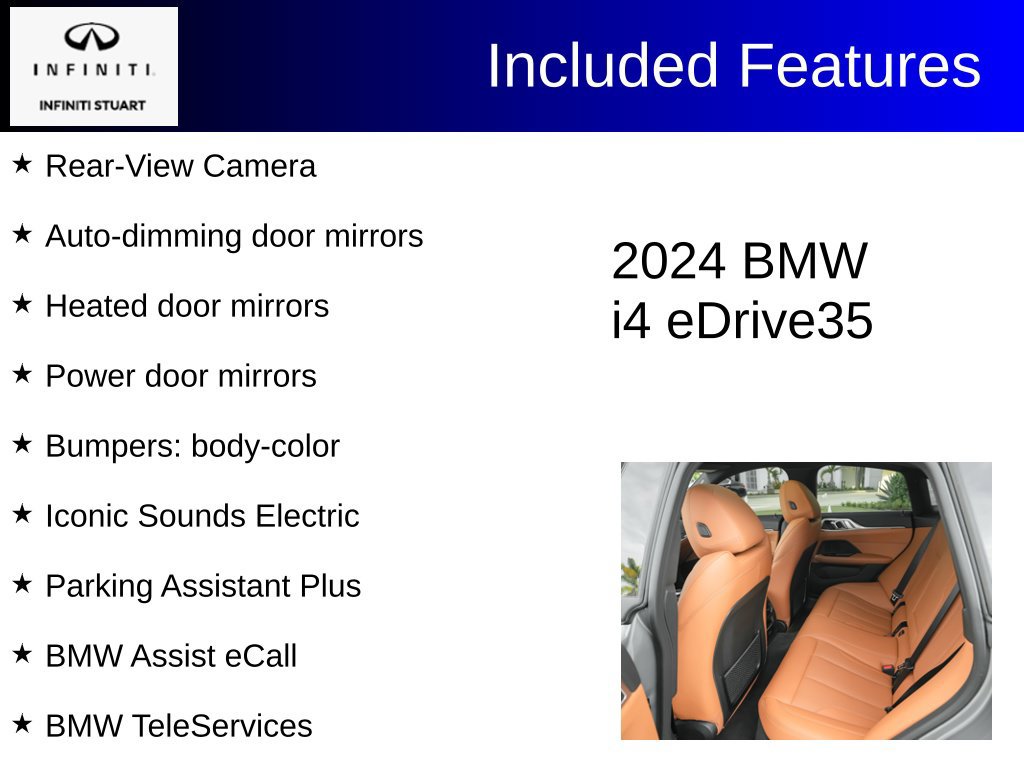 Used 2024 BMW i4 eDrive35 w/ Convenience Package RWD image 8