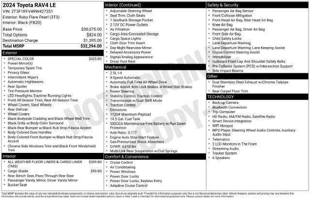 Certified 2024 Toyota RAV4 LE AWD/4WD image 41