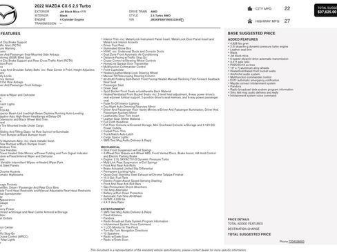 Used 2022 MAZDA CX-5 AWD 2.5 Turbo image 2