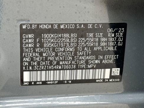 Certified 2024 Honda HR-V Sport image 29