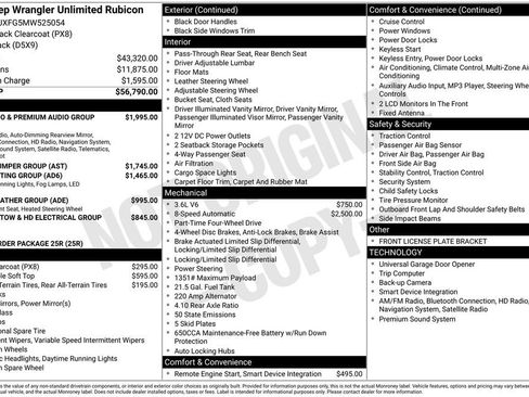 Certified 2021 Jeep Wrangler Unlimited Rubicon image 45
