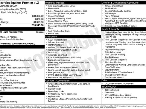 Used 2024 Chevrolet Equinox Premier w/ LPO, Floor Liner Package image 5