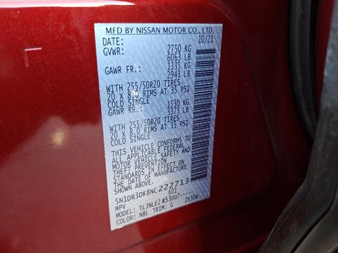 Certified 2022 Nissan Pathfinder Platinum w/ Cargo Package AWD/4WD image 27