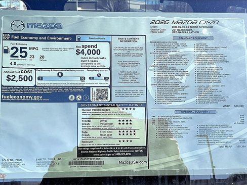 New 2026 MAZDA CX-70 3.3 Turbo S w/ Premium Package image 14