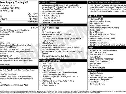 Used 2025 Subaru Legacy Touring XT image 3