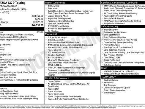 Used 2023 MAZDA CX-9 Touring image 10