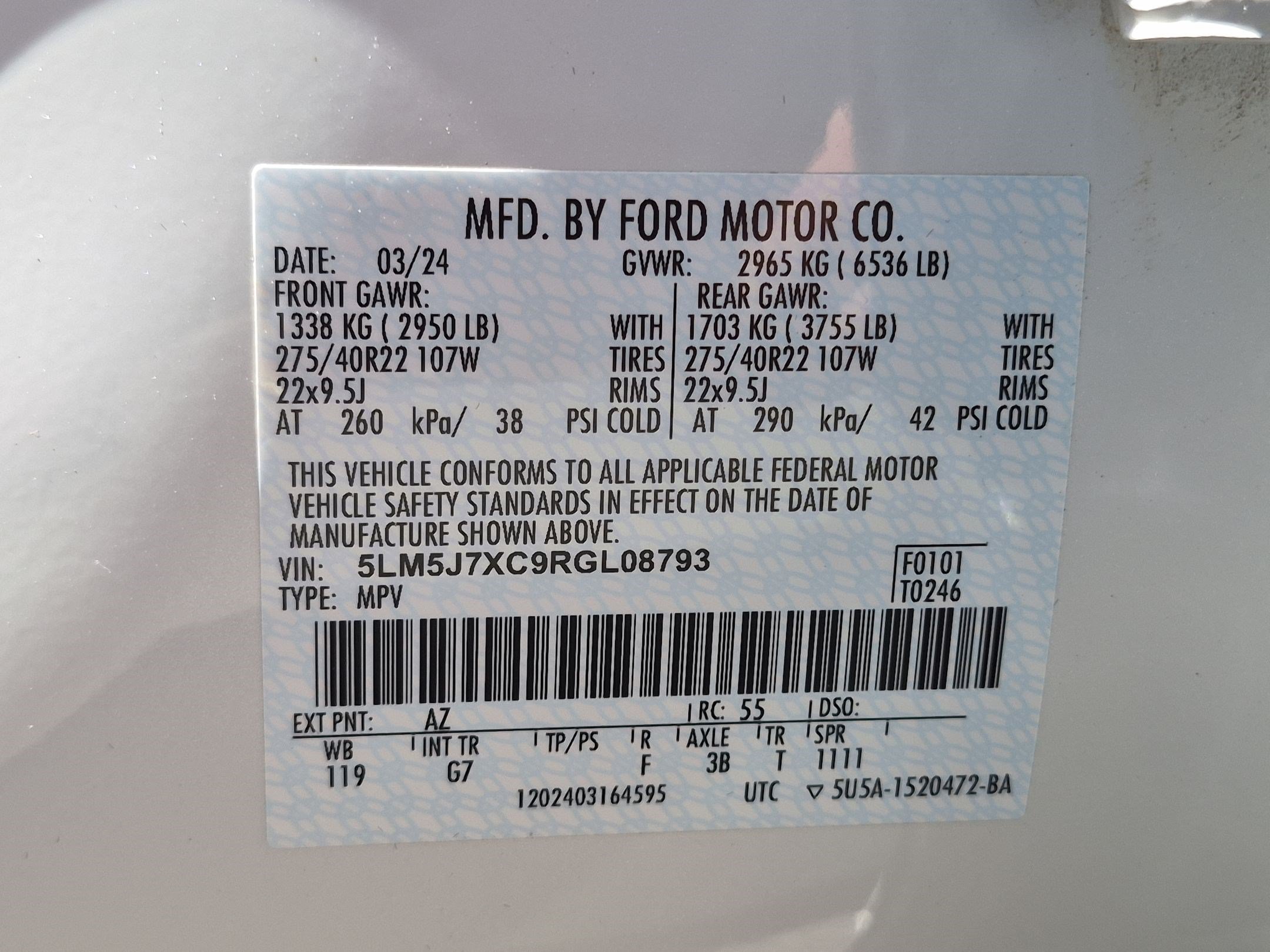 Used 2024 Lincoln Aviator Reserve w/ Equipment Group 201A AWD/4WD image 37