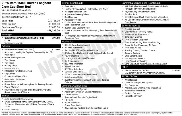 Used 2025 RAM 1500 Limited AWD/4WD image 7