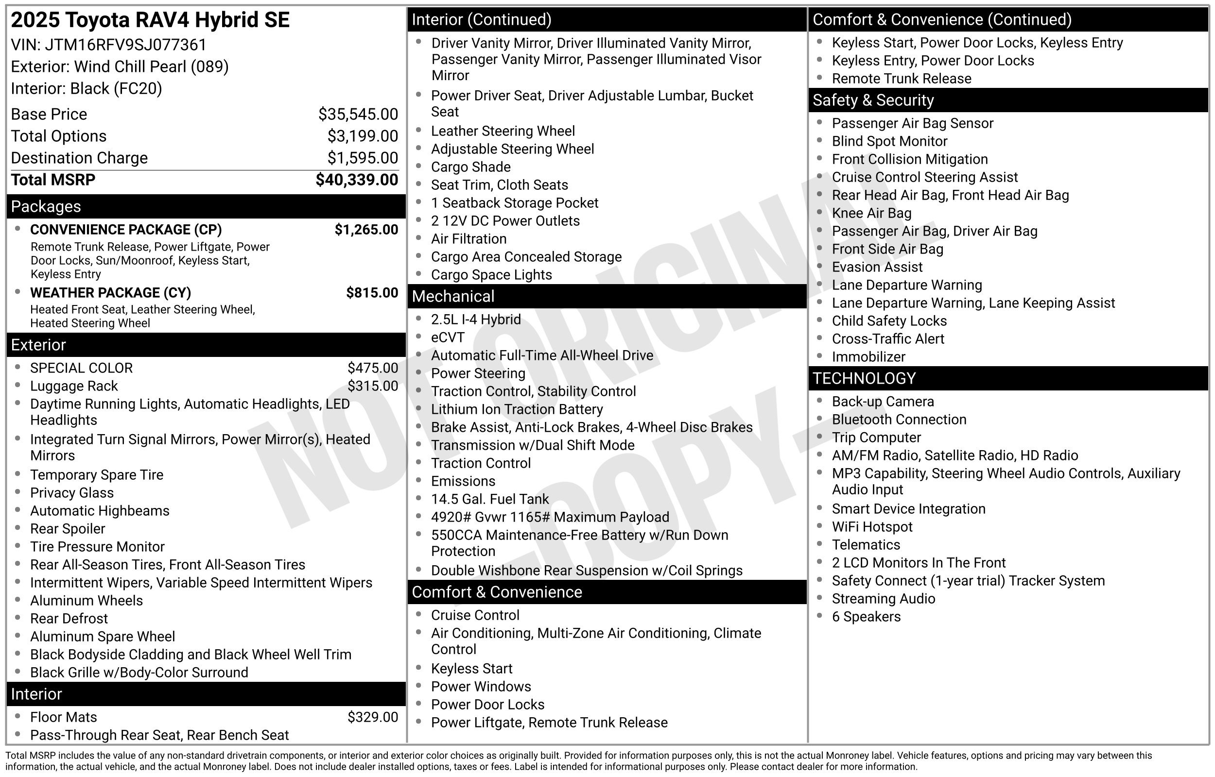 Used 2025 Toyota RAV4 SE w/ Convenience Package AWD/4WD image 29