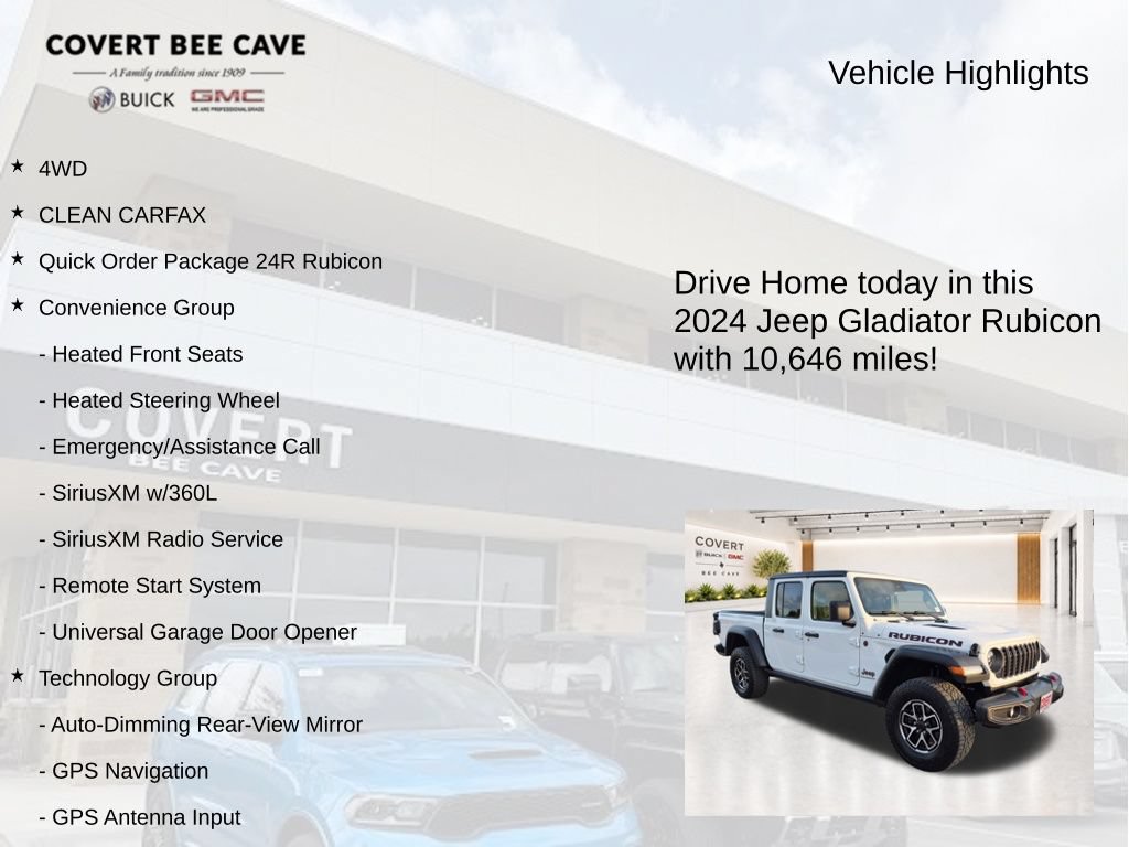 Used 2024 Jeep Gladiator Rubicon w/ Technology Group AWD/4WD image 9