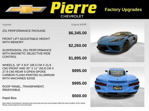 Used 2022 Chevrolet Corvette Stingray Premium Cpe w/ Z51 Performance Package image 13