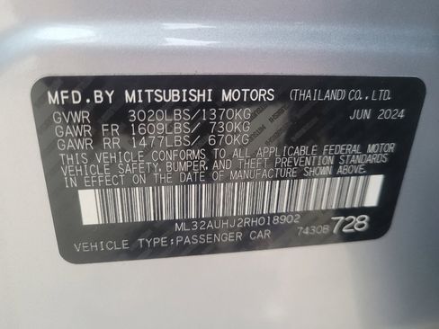 Used 2024 Mitsubishi Mirage ES FWD image 33