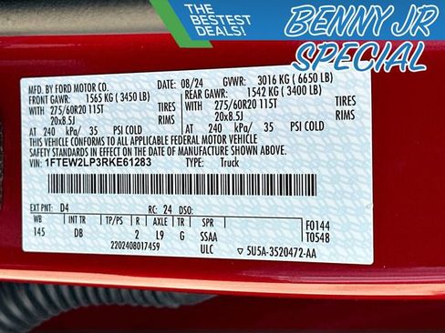 Used 2024 Ford F150 STX w/ STX Black Appearance Package image 31