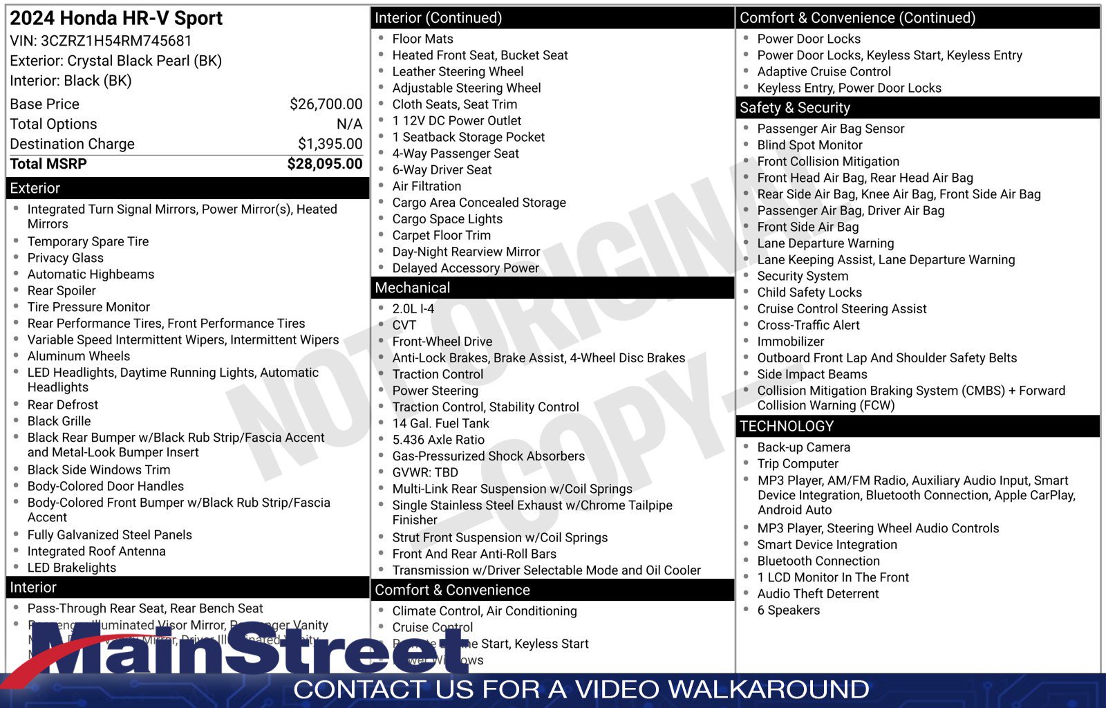 Used 2024 Honda HR-V Sport image 33