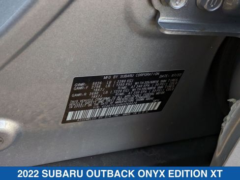 Certified 2022 Subaru Outback Onyx Edition XT image 37
