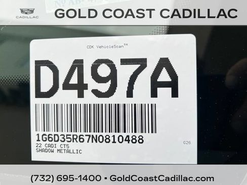 Certified 2022 Cadillac CT5 V Blackwing w/ Parking Package RWD image 26