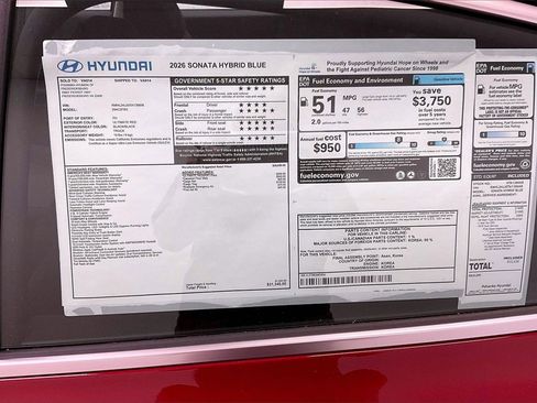 New 2026 Hyundai Sonata Blue image 14