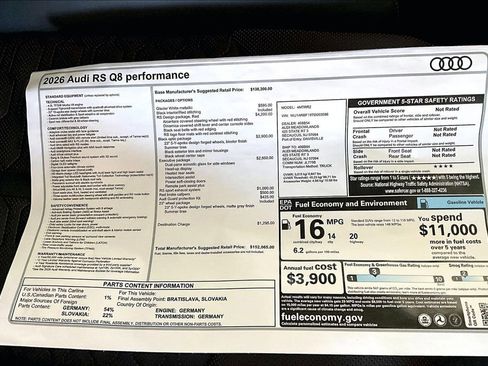 New 2026 Audi RS Q8 performance image 14