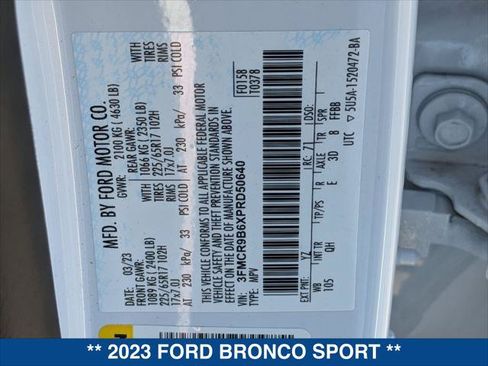 Certified 2023 Ford Bronco Sport Big Bend AWD/4WD image 24