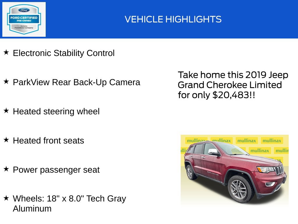 Used 2019 Jeep Grand Cherokee Limited AWD/4WD image 19